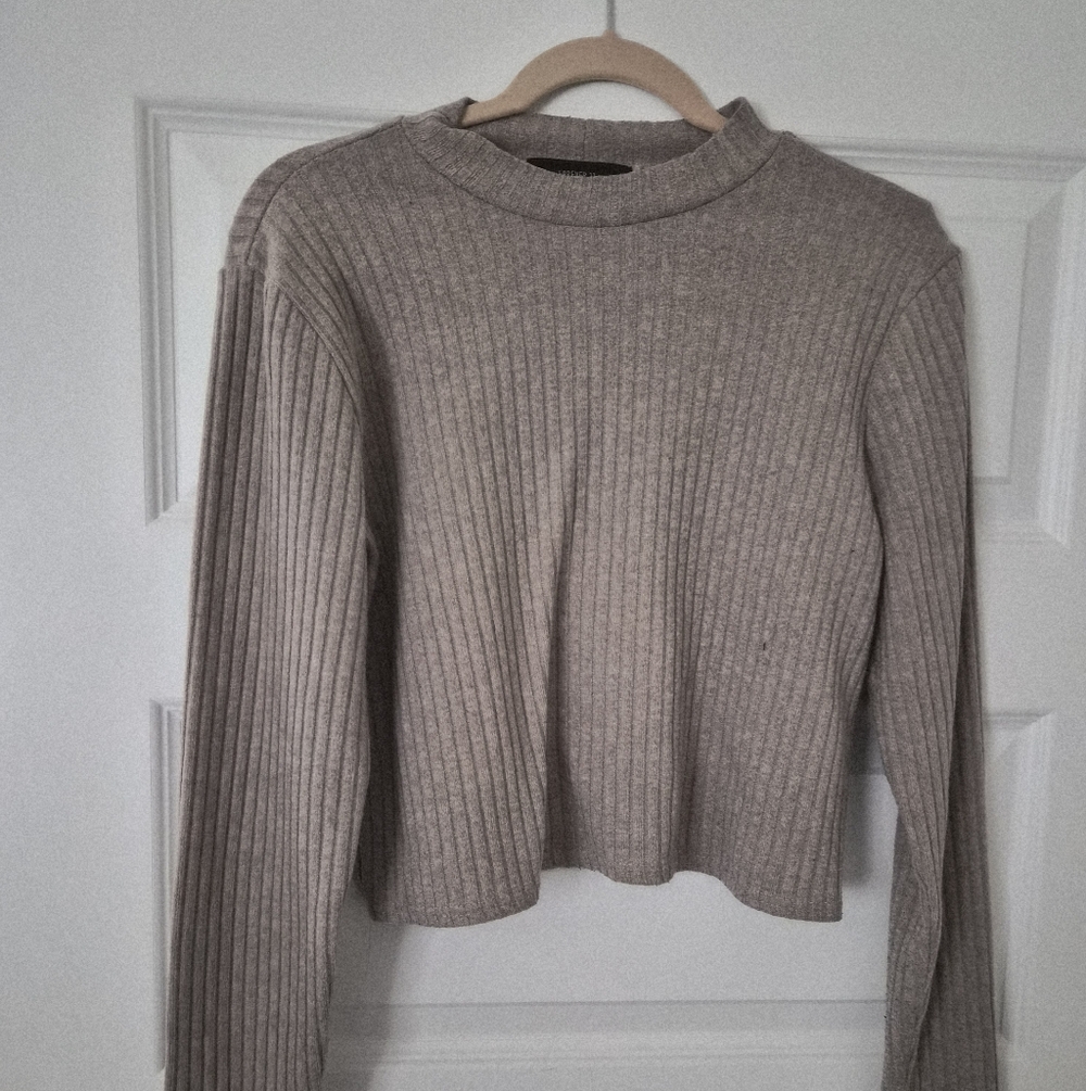 Forever 21 Taupe Ribbed Top